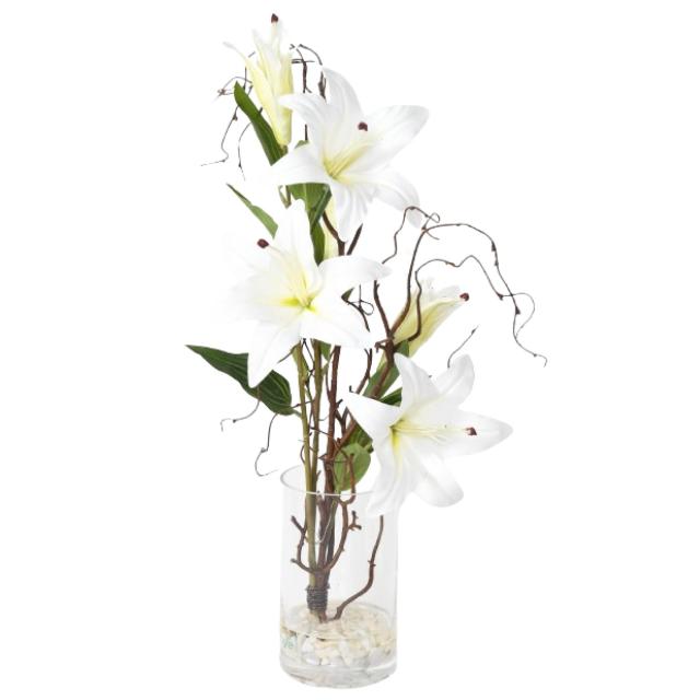 Composition Lys Artificiel Sauvage en Vase