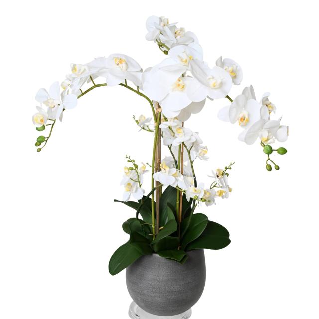 BOUQUET Artificiel PHALAENOPSIS BLANC
