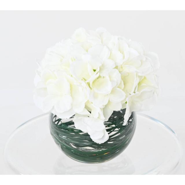 CENTRE DE TABLE Artificiel HORTENSIA BLANC