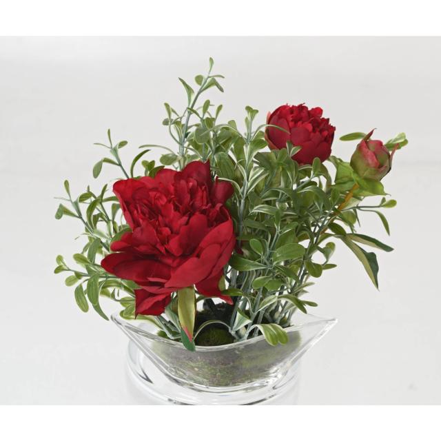 CENTRE DE TABLE Artificiel PIVOINE ROUGE