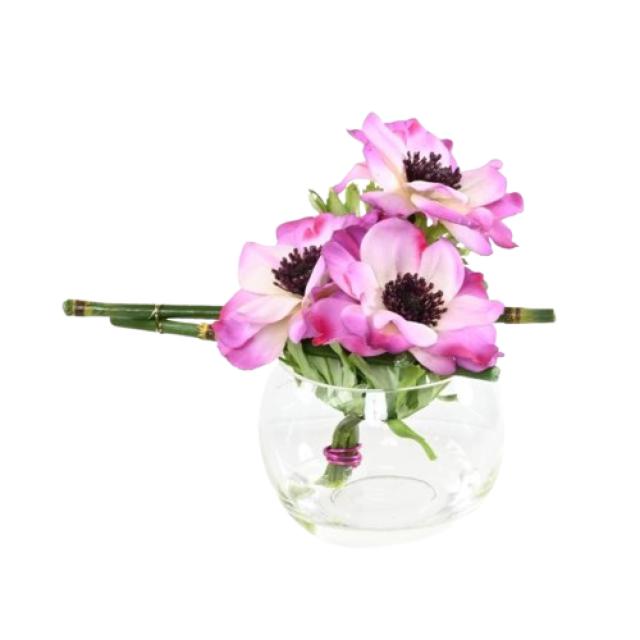 Centre de Table, Bouquet Anemone Artificielle