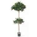 LAURIER NOBILIS Artificiel TIGE DOUBLE BOULE UV