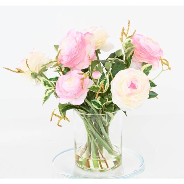 BOUQUET Artificiel RENONCULE VASE