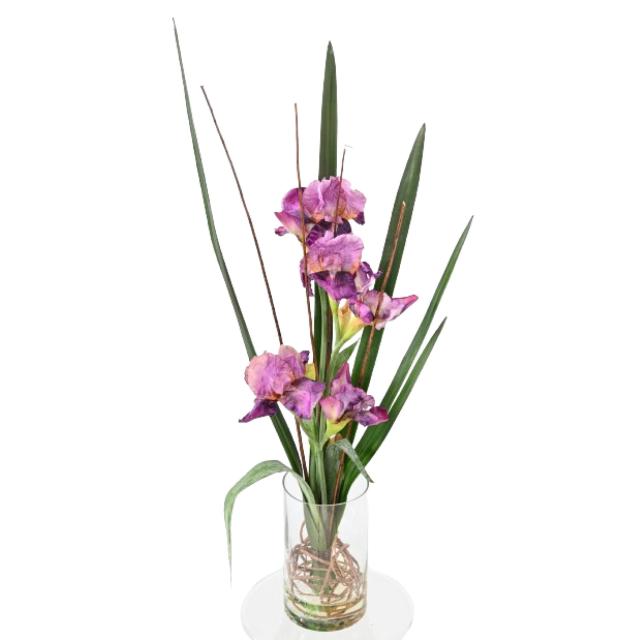 Bouquet Iris Artificiel Mauve