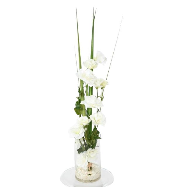 Bouquet Artificiel Lisianthus Blanc