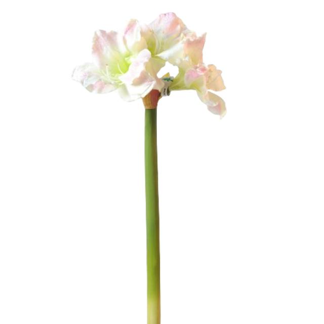 Amaryllis Artificielle Blanche Tige 3 Fleurs