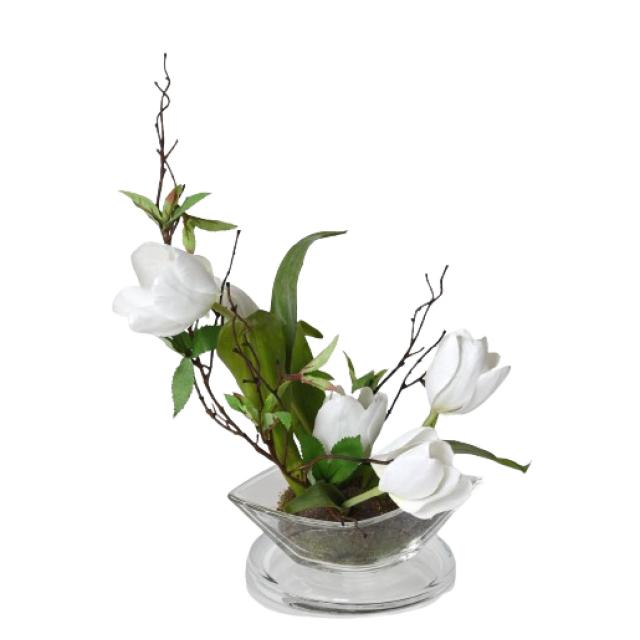 Centre de Table Tulipe Artificielle Blanche